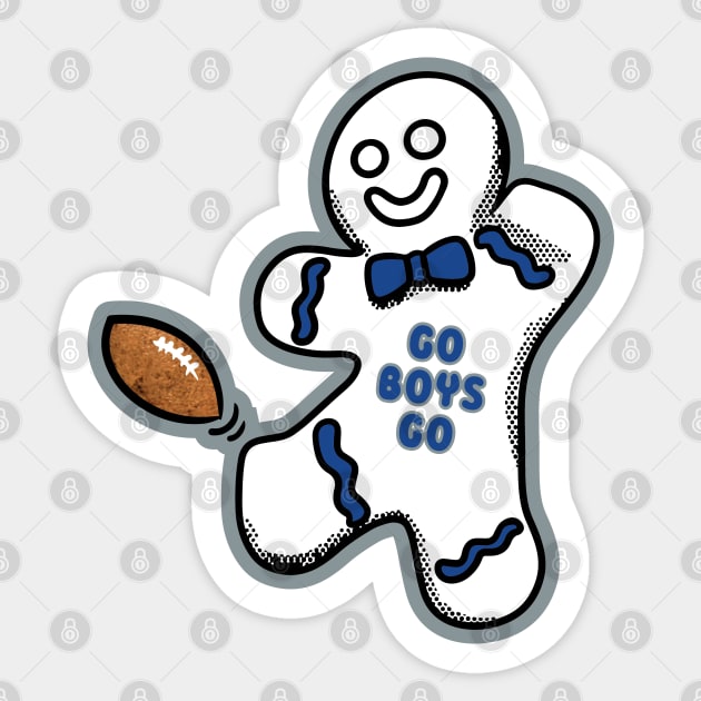 Dallas Cowboys Gingerbread Man Sticker by Rad Love